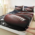thumbnail image 3 of Homewish Gamer Football 4pcs Bed Sheets for Female Men Adults,USA Flag King Sheets,Sport Theme Super Cozy Sheet Set,Graffiti Splash Bedroom Decor, 3 of 7