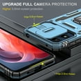 thumbnail image 6 of Motorola Moto G Play 4G 2024 Case with Lens Protection,Ring Holder Cover with Camera Cover & Kickstand Military Grade Shockproof Heavy Duty Protective Support Magnetic Car Mount Holder,Lightblue, 6 of 7
