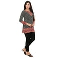 thumbnail image 4 of Maple Clothing Short Kurta Indian Tunics Kurti Top Women's India Apparel (Black, 3XL), 4 of 6
