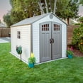 thumbnail image 3 of Lifetime Lockable DIY Polyethylene Storage Shed, 71.25 sq. ft., 8'. x 10', Tan & Brown (60117), 3 of 11