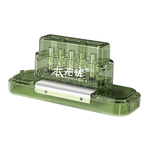GUOOL 5 Hole Mini Punch Bookbinding Paper Puncher for Journal Page Deskfax Receipt Green