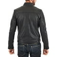 thumbnail image 3 of Men Leather Jacket Slim Fit Biker Motorcycle Genuine Lambskin Jacket A673, 3 of 4