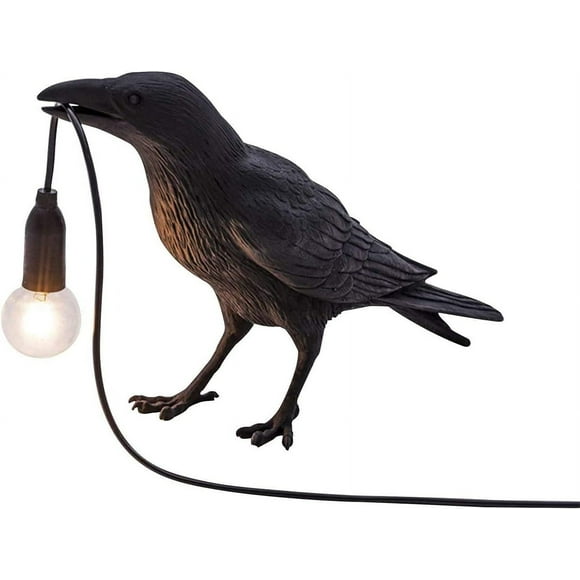 Bird Lamp Table Lamp Playing Raven/Applique, Table Lamp Mordern Art Deco Table Lamps Bedside Decor for Living Room