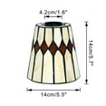 thumbnail image 2 of KAYYELAMP 1 Count Handmade Lamp Accessories Lamp Shades Stained Glass Rhombic Barrel Lamp Shades Retro Style For DIY Wall Lamp Table Lamp Pendant Lighting Home Decorated, 2 of 5