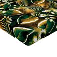 thumbnail image 4 of Ambesonne Forest Fitted Sheet, Fantasy Jungle Floral Leaves, King Size, Amber Forest Green and Fawn, 4 of 5