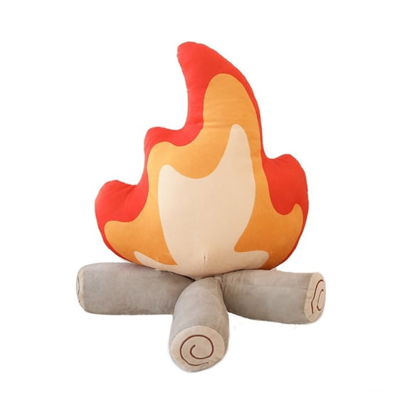 LXGGDDO Campfire Plush Toys, Fake Fire Firewood Plush Pillow, 1 Pack