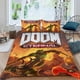 thumbnail image 2 of Doom Eternal Conjunto de sábanas temático, trío de piezas, cómodo y amigable con la piel, diseño único, regalo de decoración para el hogar para familiares, amigos y fans, 90 cm * 190 cm, 2 of 6