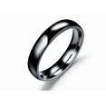 thumbnail image 1 of Xtellar Anillo  negro 4mm talla 5 De Pareja De Titanio Liso De Acero Inoxidable Simple, 1 of 1