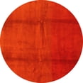 thumbnail image 1 of Ahgly Company Indoor Round Abstract Yellow Modern Area Rugs, 6' Round, 1 of 4