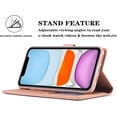 thumbnail image 3 of Case for iPhone 11 6.1 inch, Vintage Wallet Folio Flip Cover Full Coverage Premium Leather Case with Magnetic Closure Kickstand Card Slots - Rose Gold, 3 of 13