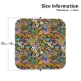thumbnail image 3 of Pofeuu USA 1 Print Leather Coasters Set of 6, Round Cups Mugs Mat Pad for Home Kitchen Heat Resistant Drink Coasters,Square, 3 of 7