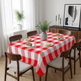 thumbnail image 6 of Red White Plaid Table Cloth Waterproof Tablecloths, Modern Farmhouse Buffalo Check Gingham Tablecloth Dining Table Cover for Kitchen Party Tabletop Outdoor, Rectangle Tablecloth 52x70 Inch, 6 of 9