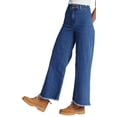 thumbnail image 2 of High Waist Women Casual Wide Leg Pants Female Denim Pants Jeans, 2 of 3