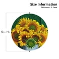 thumbnail image 2 of Naloa Sunflowers in Bucket Leather Coasters for Drinks, Durable Drink Coasters 4 Set for Tabletop Protection, Luxurious Home Décor and Housewarming Gift ( {designName})Round Shape, 2 of 6