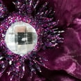 thumbnail image 3 of Vickerman 5" Artificial Plum Polyester Wild Poppy Head with Sequin, Glitter and Clip, pack of 3, 3 of 5