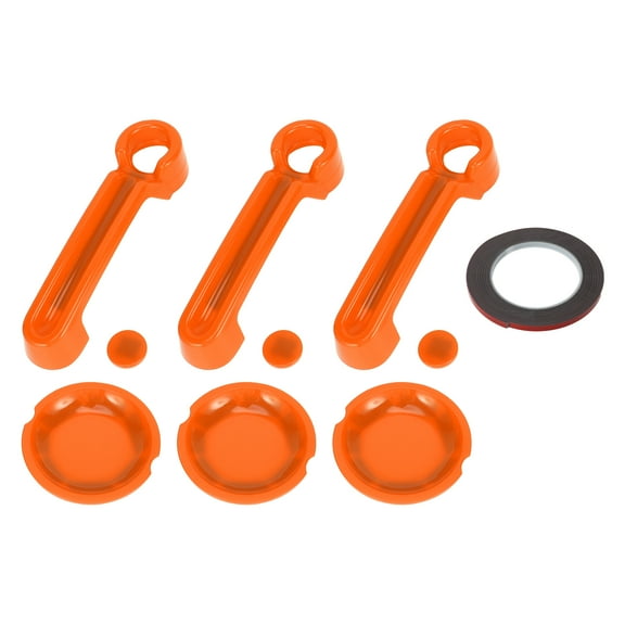 Unique Bargains Exterior Door Handle Cover Set, Decoration Trim for Jeep Wrangler JK 2DR 2007-2017, ABS, Orange, 1 Set