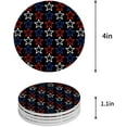 thumbnail image 1 of FMSHPON Independence Day American Flag Set of 6 Round Coaster for Drinks, Absorbent Ceramic Stone Coasters Cup Mat with Cork Base for Home Kitchen Room Coffee Table Bar Decor, 1 of 6