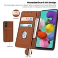 thumbnail image 3 of Dteck Case for Samsung Galaxy A51 5G 6.5-inch, Luxury Magnetic Skin-Friendly Feel Leather Card Holder Wallet Case Folio Kickstand Cover,Brown, 3 of 8
