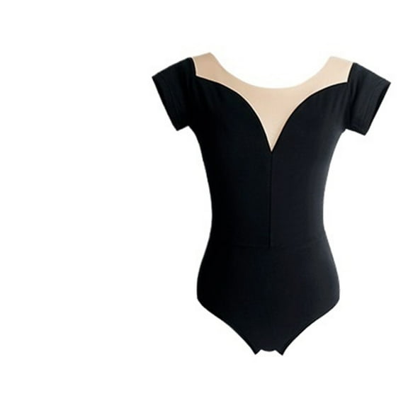 Ballet Leotards for Girls Women Sexy Neckline Cotton Soft Mesh Gymnastics Leotard Ballet Dancing Costumes