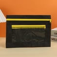 thumbnail image 1 of Three Hole Cloth Pencil Case Double Layer Mesh Large Capacity Zipper, 1 of 6