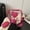 Rose Pink, variant on Unisex Adjustable PVC Messenger Bags with Detachable Heart Coin Purse, Black