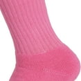 thumbnail image 5 of Cotton Crew Socks for Women Pink 3 Pairs Smooth Toe Seam Socks Size 10-13, 5 of 8