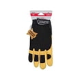 thumbnail image 2 of Kinco 7669815 Mens Indoor & Outdoor Deerskin Spandex Driver Gloves, Black & Yellow - Medium, 2 of 4
