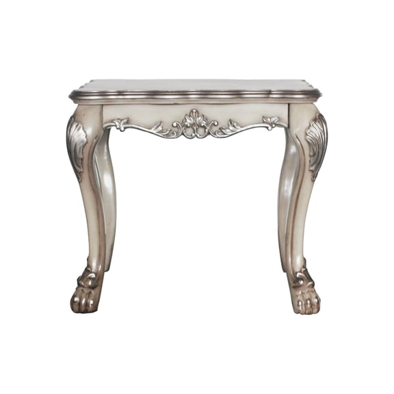 ACME Dresden End table in Vintage Bone White