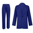 thumbnail image 3 of Women's Two Piece Suit Set Formal Business and Pant Outfit Long Sleeve Lapel Jacket Slim Fit Attire, 3 of 4