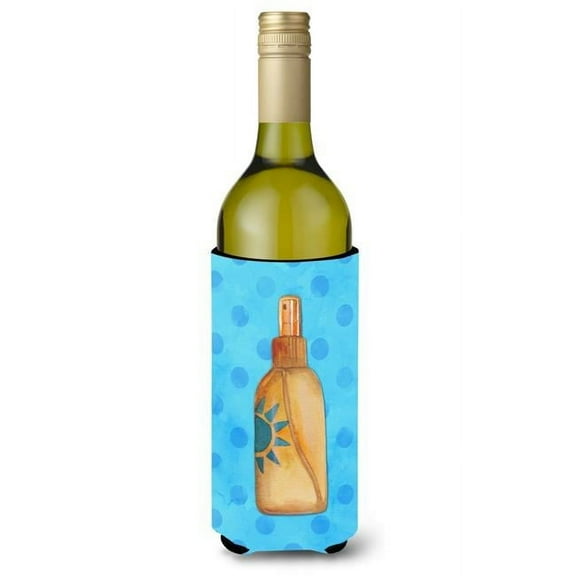 Message in a Bottle Blue Polkadot Wine Bottle Beverge Insulator Hugger