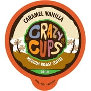 Crazy Cups Flavored Single-Serve Coffee for Keurig K-Cups Machines, Decaf Caramel Vanilla, 22 Pods per Box