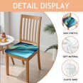 thumbnail image 2 of Teal Gold Marble Seat Covers for Dining Room Chairs Set Of 4,Stretch Printed Washable Chair Seat Cover with Elastic Ties and Button,Removable Waterproof Couch Cushion Covers, 2 of 6