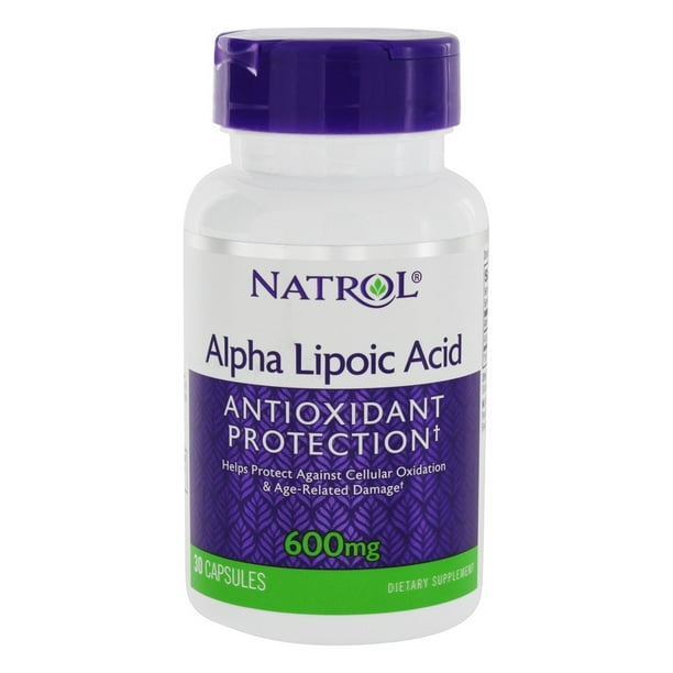 Natrol Alpha Lipoic Acid Antioxidant Protection 600 mg. 30 Capsules