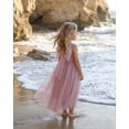 thumbnail image 4 of 2Bunnies Girls' 3T-8Y 3D Flower Petal Tie-Back Bow Maxi Flower Girl Dress, 4 of 4