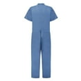 Men's ShortSleeve Work Coverall Lightweight with Elastic Waist Pants