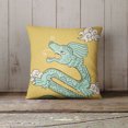 thumbnail image 2 of Dragon On Yellow Outdoor Pillow by Kavka Designs, 2 of 5