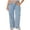 Light Blue, variant on Xsylife Women’s Low Rise Washed Jeans Fashion Wide Leg Loose Denim Pants Streetwear Trousers