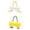 white yellow, variant on 2 Pair African Shaker Rattle Rhythmic Sand Ball Kashaka Instrument black yellow