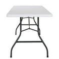 thumbnail image 4 of Cosco Deluxe 8 Foot X 30 Inch Fold-in-Half Blow Molded Folding Table, White, 4 of 9