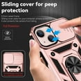 thumbnail image 4 of for iPhone 13 Case with Camera Lens Cover HD Screen Protector, Dual Layer [15 FT  Grade Drop Protection]  Ring Holder Kickstand Protective Phone Case for iPhone 13 6.1 inch (Rose Gold), 4 of 17