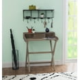 thumbnail image 6 of Linon Coy Folding Desk, 34.25" Tall, Rustic Brown Finish, 6 of 18