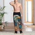 thumbnail image 2 of Vsdgher Stained Glass Eagle USA Mens Pajama Pants Sleep & Lounge Pants, PJ Pants-Medium, 2 of 6