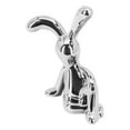 thumbnail image 5 of 1Pcs Electroplating Technology Silver Cute Cartoon Animal Car Interior Center Console Decoration Personality Accessories, 5 of 9