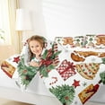 thumbnail image 4 of jejeloiu Happy New Year Full Size Comforter Sets,Merry Christmas Gifes Bedding Comforter Set,Snowmen Cookie Gifts Bedding Sets For Children,Microfiber Bedroom Decor Reversible,3-Piece, 4 of 8