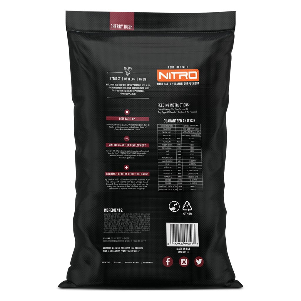 Big Tine Fortified Deer Blend Cherry Rush 10 lb Bag