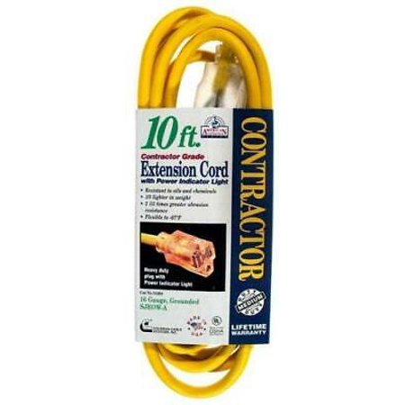 

Coleman Cable 12940002 10 16/3 Yellow American Contractor Outdoor Extension Cord