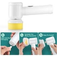 thumbnail image 2 of Kogiio Electric Swivel Brush with 3 Brush Heads, Rechargeable Bathroom Scrubber Shower Scrubber for Cleaning Wall, Tub, Toilet, Window, Kitchen, Sink, Dish, Grout, 2 of 6