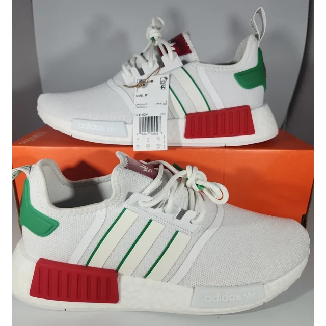 Adi - das Originals NMD_R1 Mexico White Red Green Shoes HQ1434 Men's Size 8.5