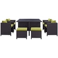 thumbnail image 2 of Side Dining Chair and Table Set, Green, Rattan, Wicker, Outdoor Patio Balcony Cafe Bistro Garden Hospitality Restaurant, Modern Contemporary HB34928, 2 of 4