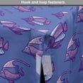 thumbnail image 4 of Nautical Dog Crate Cover, Ocean Theme Swimming Fishes Pattern Underwater Life Marine Elements, Easy to Use Pet Kennel Cover for Dogs, 35" x 23" x 27", Blue Violet Multicolor, by Ambesonne, 4 of 6